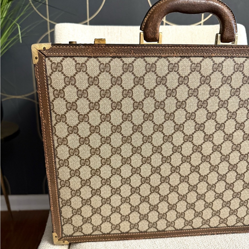 Gucci authentic vintage small trunk supreme coated canvas document case - Picture 3 of 16